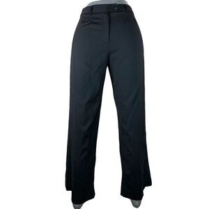 Size 8 Milly Vintage Wool Blend Black Wide Leg Pants Dress Pants